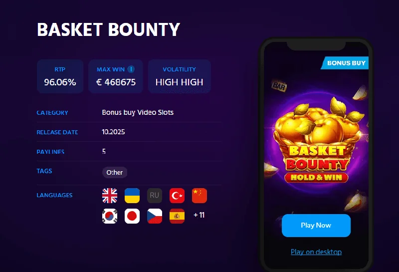 Skärmdump av Basket Bounty