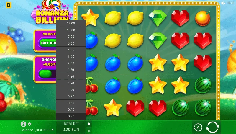 Bonanza Billion Skärmdump