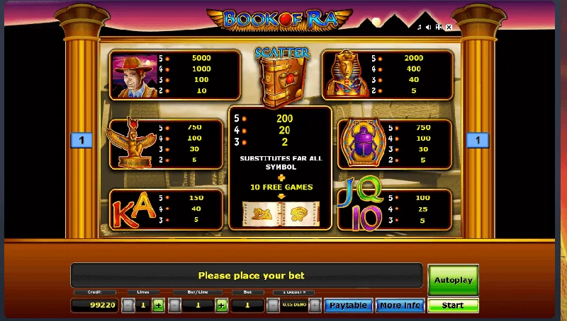Book Of Ra Skärmdump