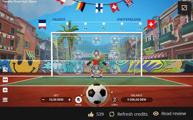 Skärmdump av Penalty Shoot-Out