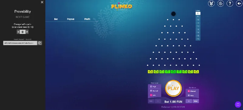 Plinko Skärmdump