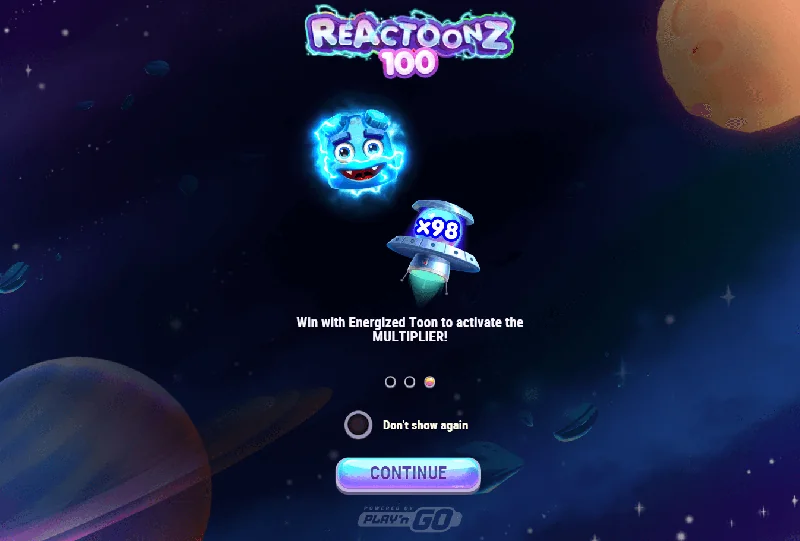 Reactoonz 100 Skärmdump