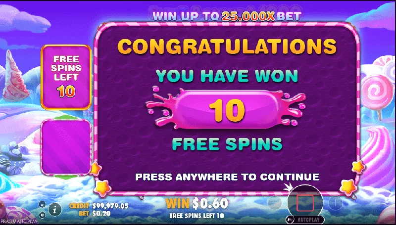 Sweet Bonanza 1000 Skärmdump