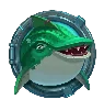 Razor Shark Grön Haj Symbol