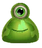 Reactoonz 100 Grön Enögd Klick-Symbol